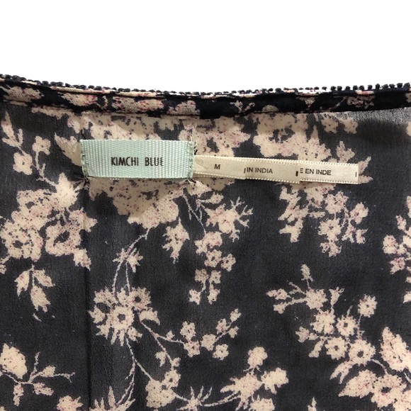 UO Kimchi Blue Floral Prairie Rose Tunic Babydoll Dress - Picture 6 of 9